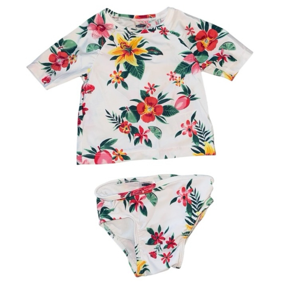 Old Navy Kids Two Piece Swim Suit Sz 12-18 - EUC